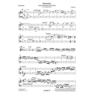 Emmanuel Sejourne Attraction Solo 楽譜 Attraction Solo by Emmanuel Sejourne - Southern Percussion