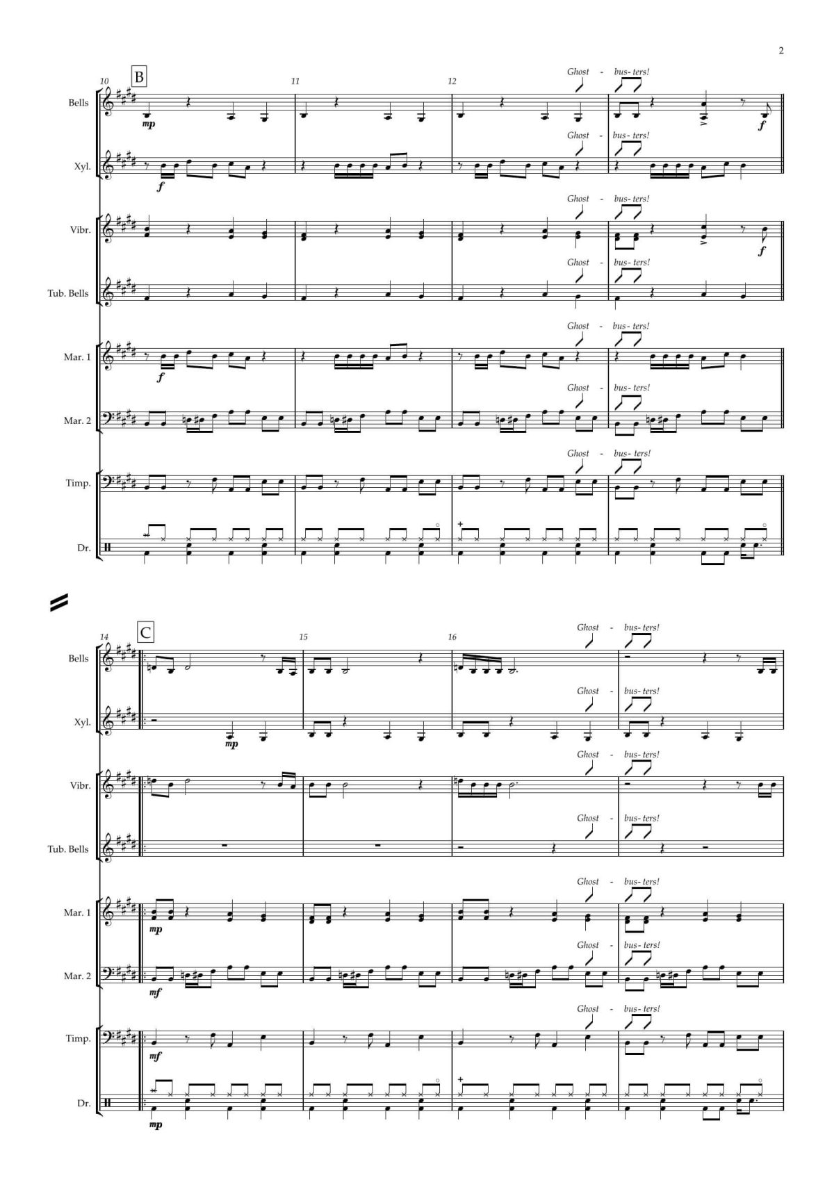Ghostbusters Theme arranged by Florian Kirchner - Sample 2