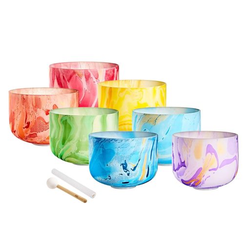 Meinl Sonic Energy Marble Crystal Singing Bowl Chakra Set - 7 pcs