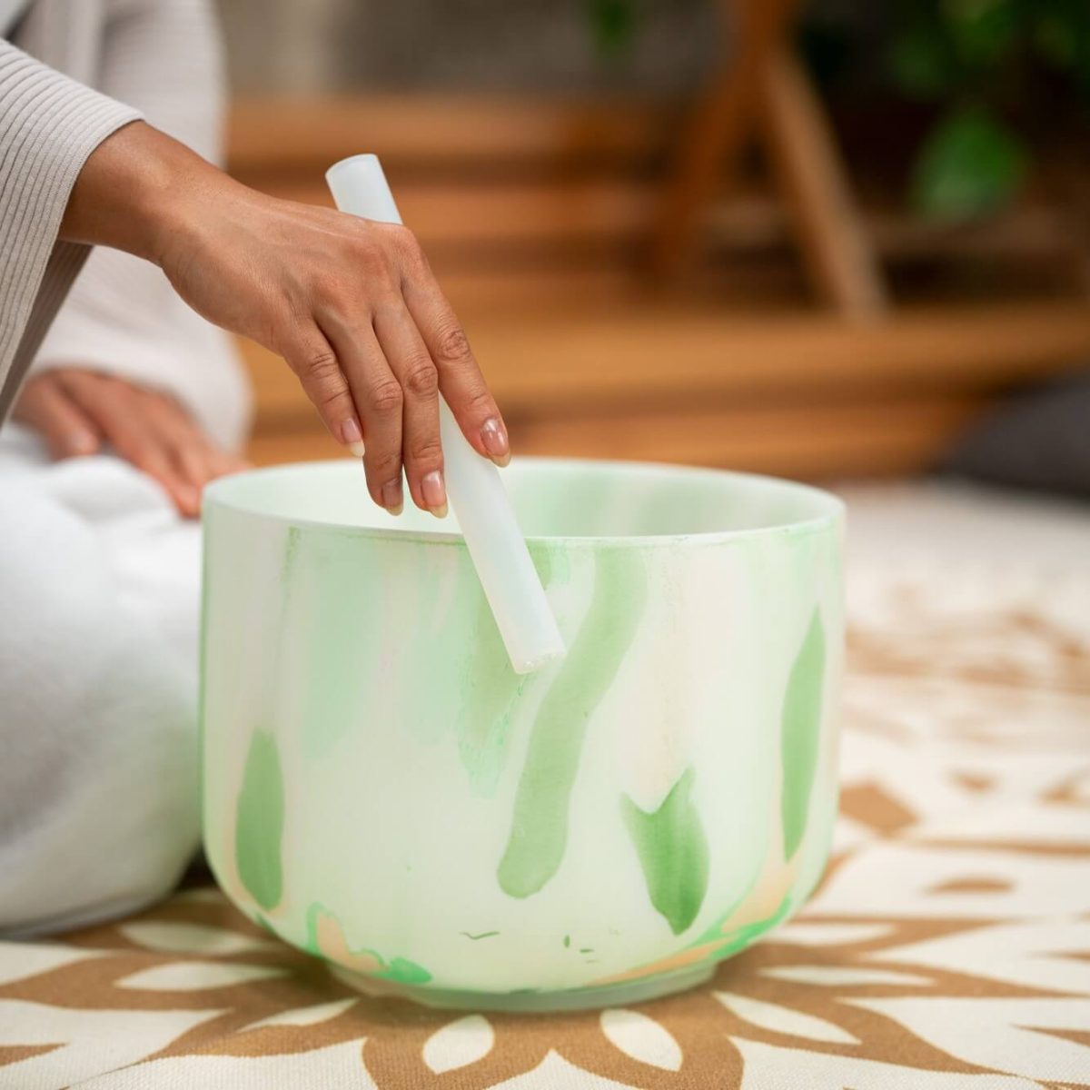 Meinl Sonic Energy Marble Crystal Singing Bowl - Heart Chakra