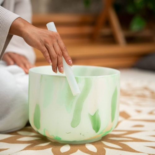 Meinl Sonic Energy Marble Crystal Singing Bowl - Heart Chakra