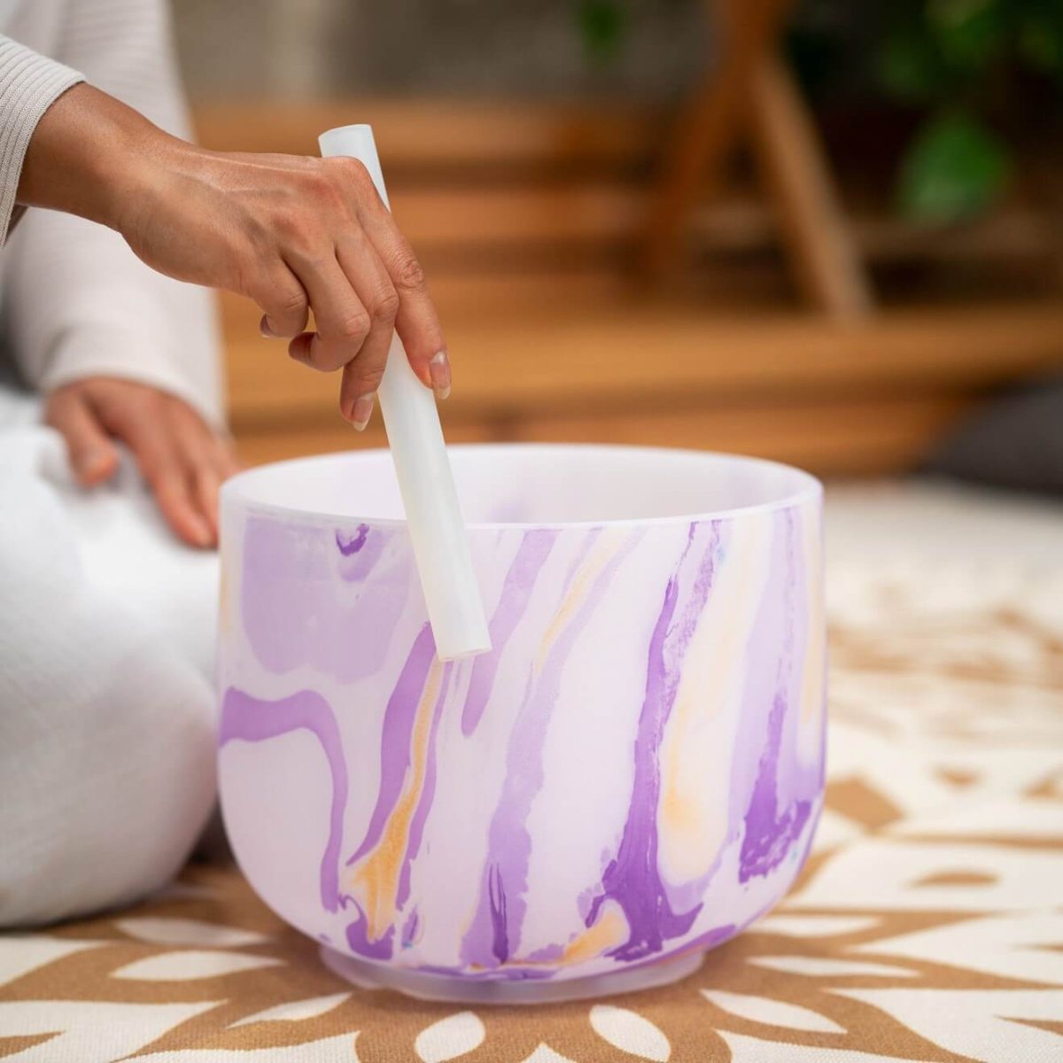 Meinl Sonic Energy Marble Crystal Singing Bowl - Crown Chakra