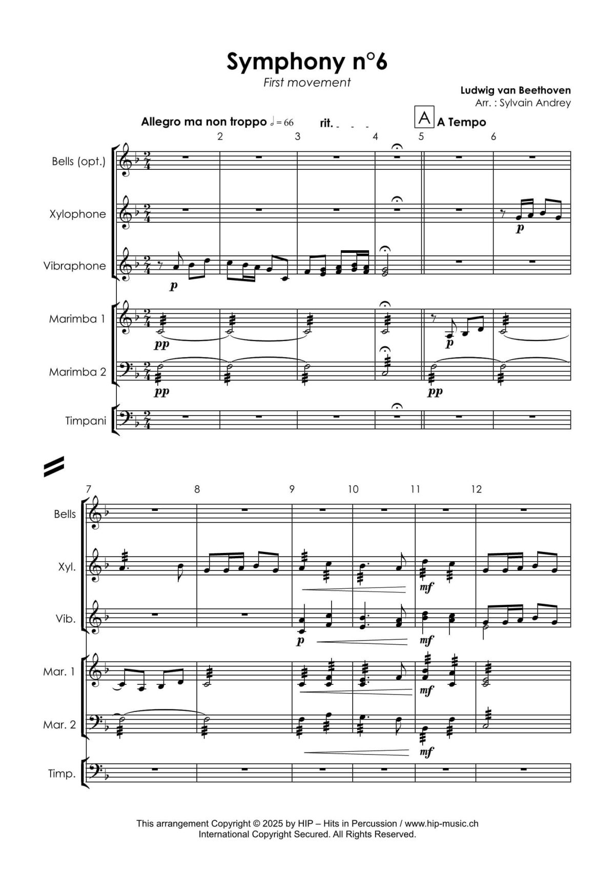 Symphony No. 6 by Beethoven arr. by Sylvain Andrey - sample 1