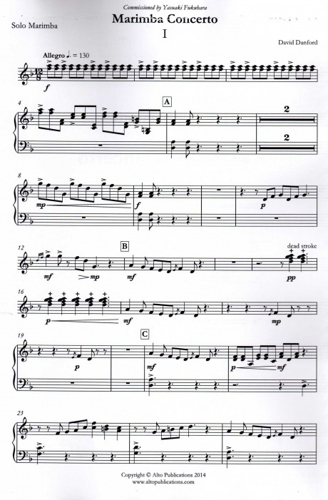 Marimba Concerto (piano Reduction)