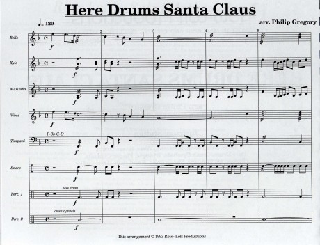 Here Drums Santa Claus