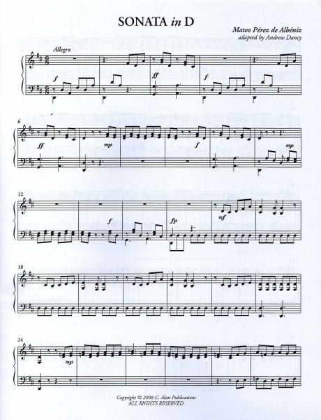 Sonata in D in Albeniz arr. Andrew Dancy