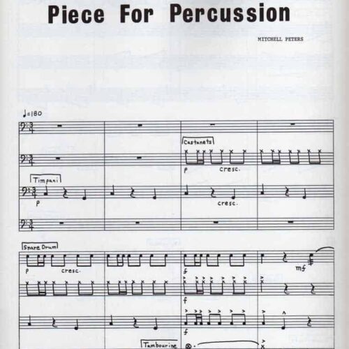 Piece for Percussion by Mitchell Peters