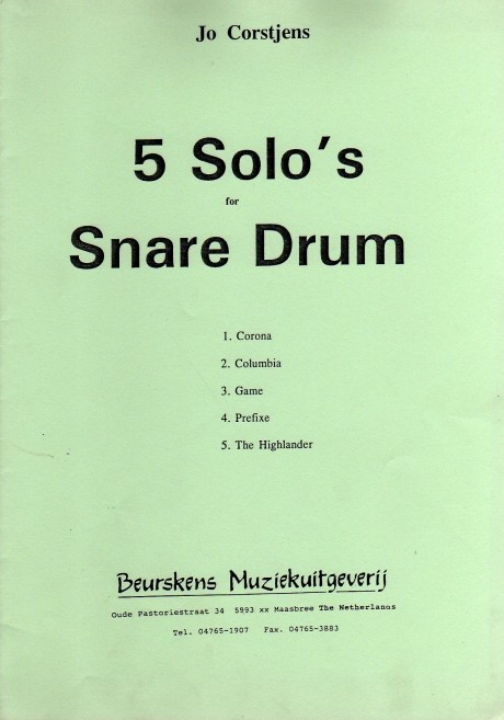 5 Solo's For Snare Drum