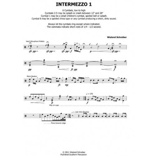 2 Intermezzi For 6 Cymbals