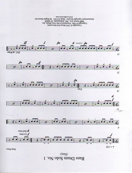 Bass Drum Solo No. 1 by Paul Price