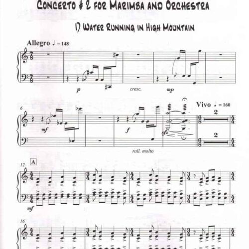 Concerto No. 2 for Marimba and Orchestra (piano Red.) by Ney Rosauro