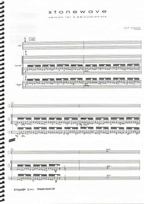Stonewave For Three Percussionists - Score