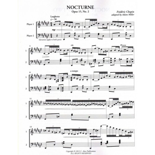 Nocturnes for Two by Chopin arr. John Hearnes