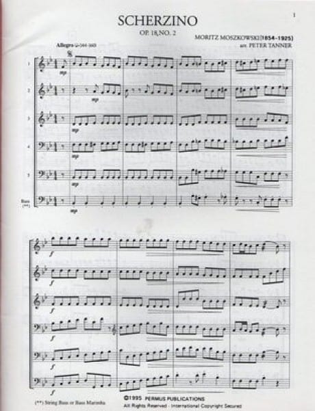Scherzino Op. 18, No. 2 by Moszkowski arr. Peter Tanner