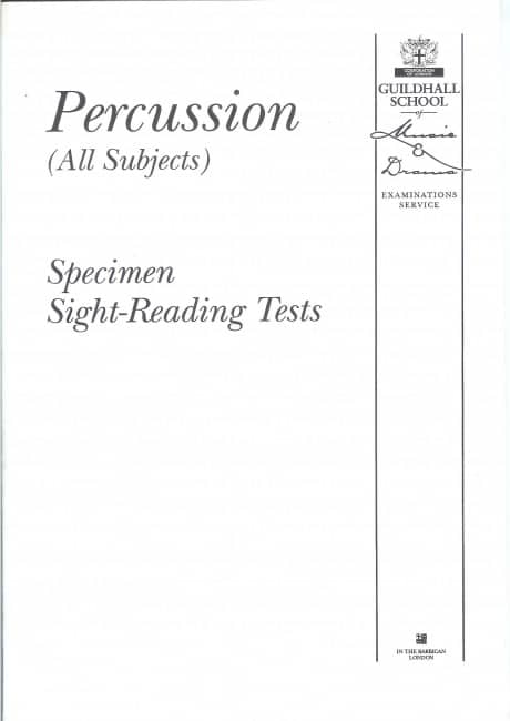 Guildhall School Percussion - Specimen Sight-reading Tests