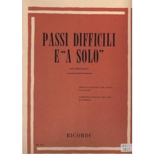 Difficult Passages And Solos For Percussion