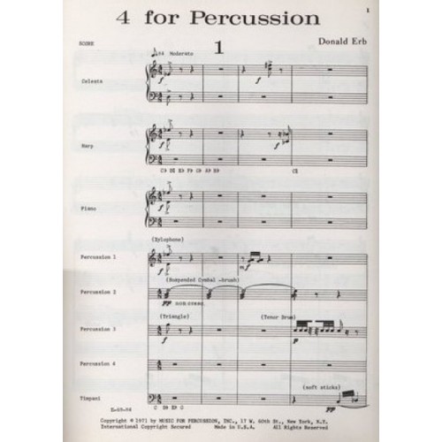 4 For Percussion by Donald Erb