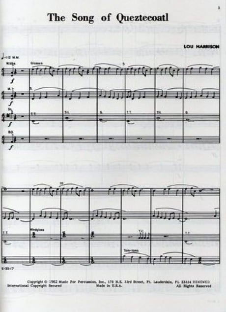 The Song Of Queztecoatl by Lou Harrison