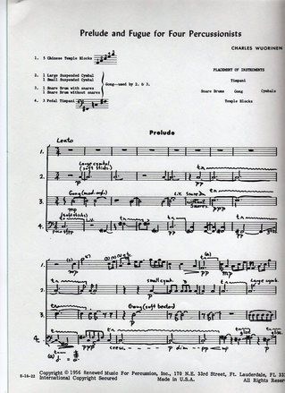 Prelude And Fugue by Charles Wuorinen