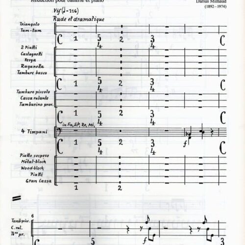Concerto Pour Batterie Et Petit Orchestre- Piano Red.