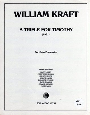 A Trifle For Timothy