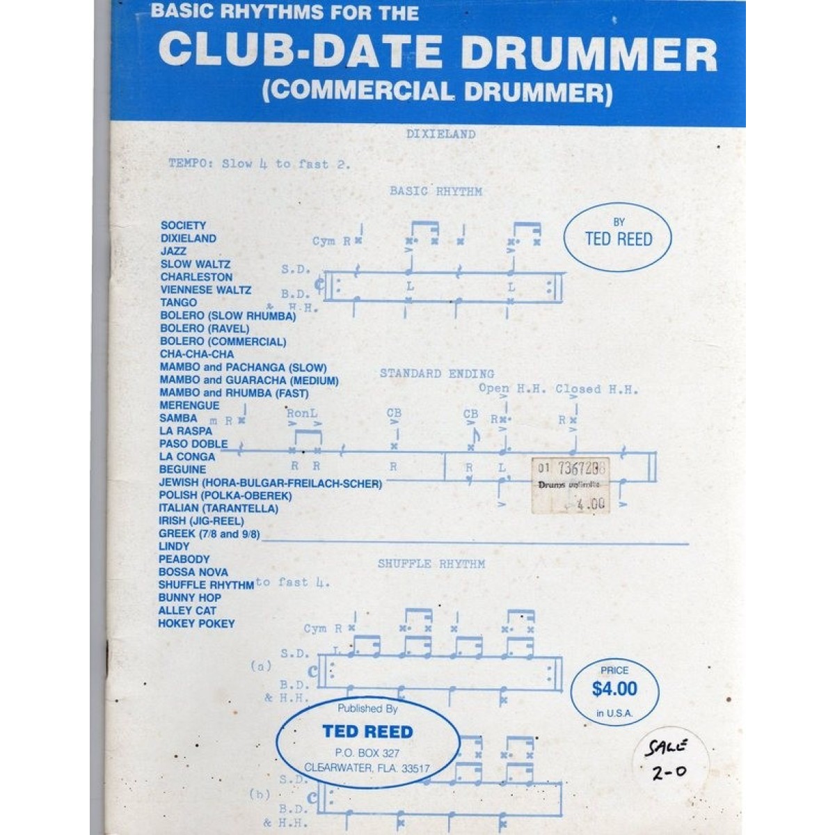 Basic Rhythms For The Club-date Drummer (commercial Drummer)
