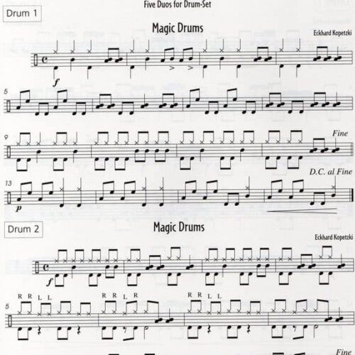 Festival For Sticks, Five Duos For Drum Set