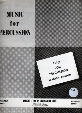 Trio For Percussion by Warren Benson