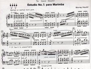 Estudio No. 5 Para Marimba by Murray Houlliff