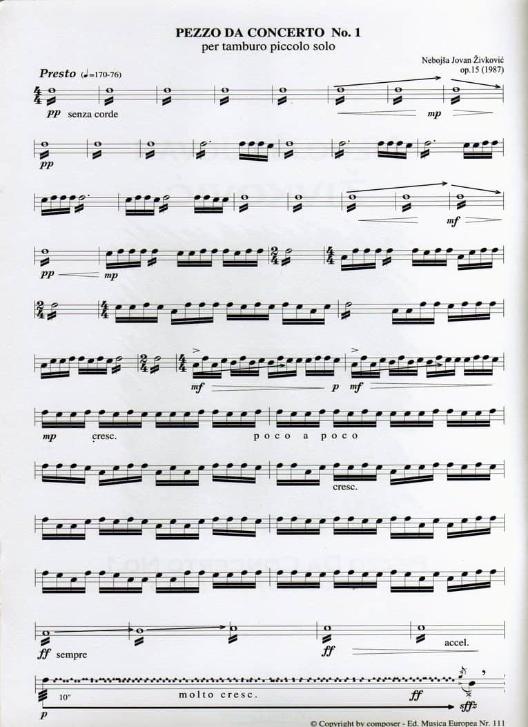 Pezzo Da Concerto No. 1 by Nebojsa Zivkovic