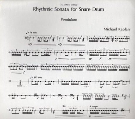 Rhythmic Sonata For Snare Drum