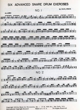 Six Advanced Snare Drum Exercises by Paul Price