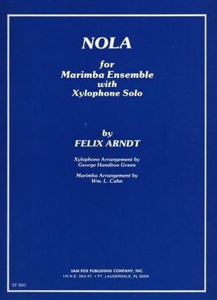 Nola For Marimba Ensemble With Xylophone Solo