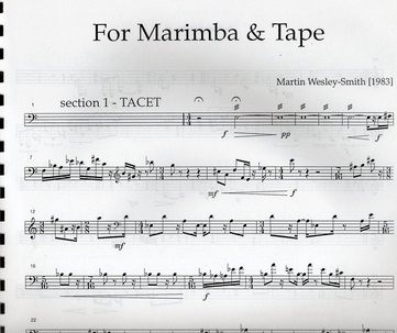 For Marimba And Tape