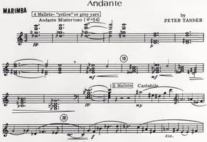 Andante For Marimba by Peter Tanner