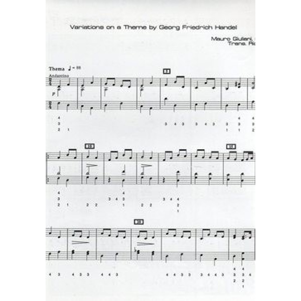 Variations On A Theme By Georg Friedrich Handel