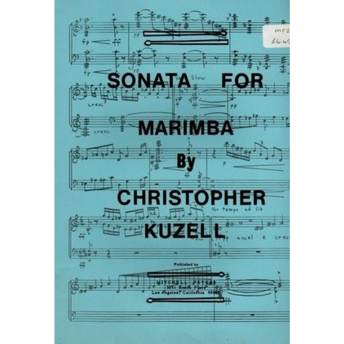 Sonata For Marimba by Christopher Kuzell