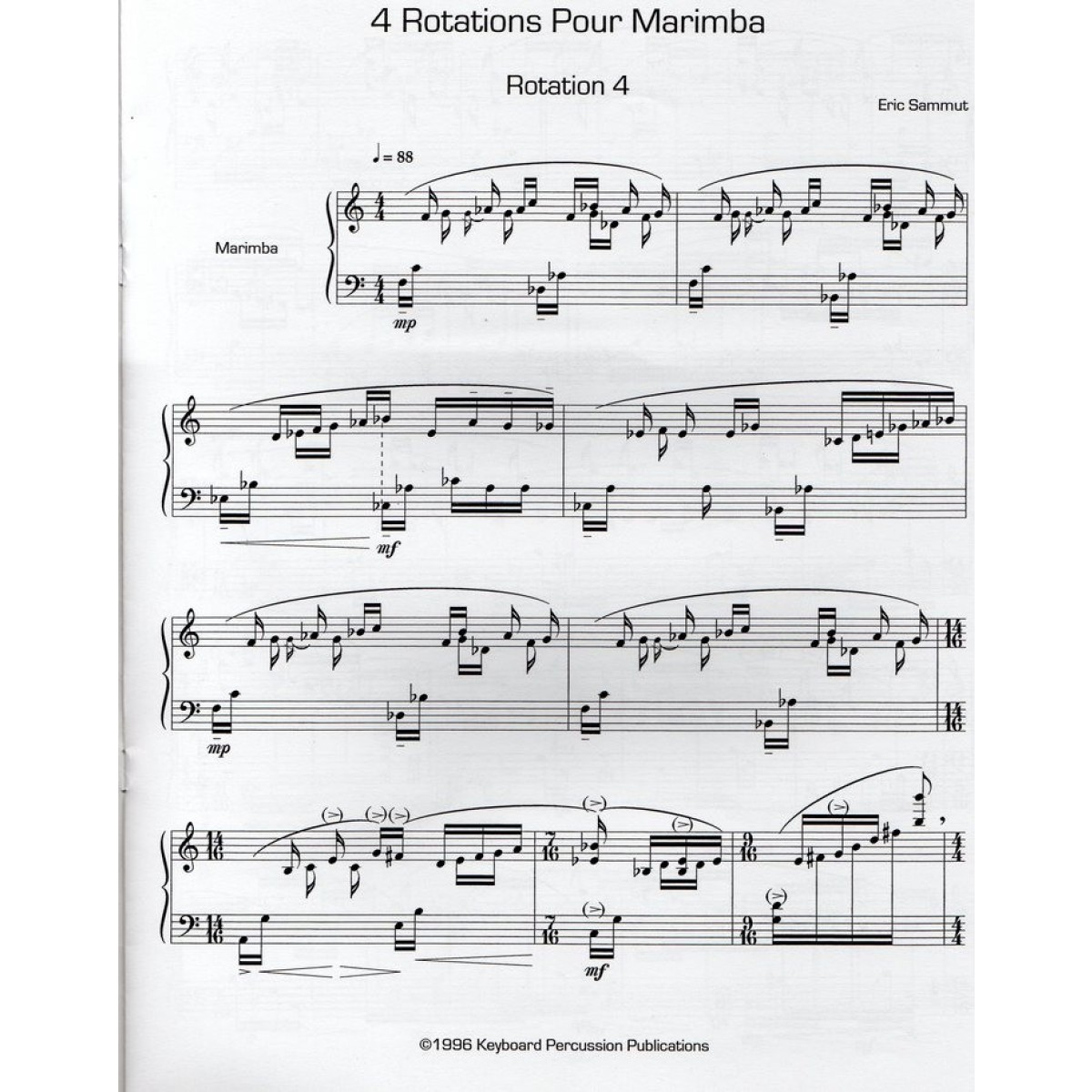 Four Rotations For Marimba IV by Eric Sammut