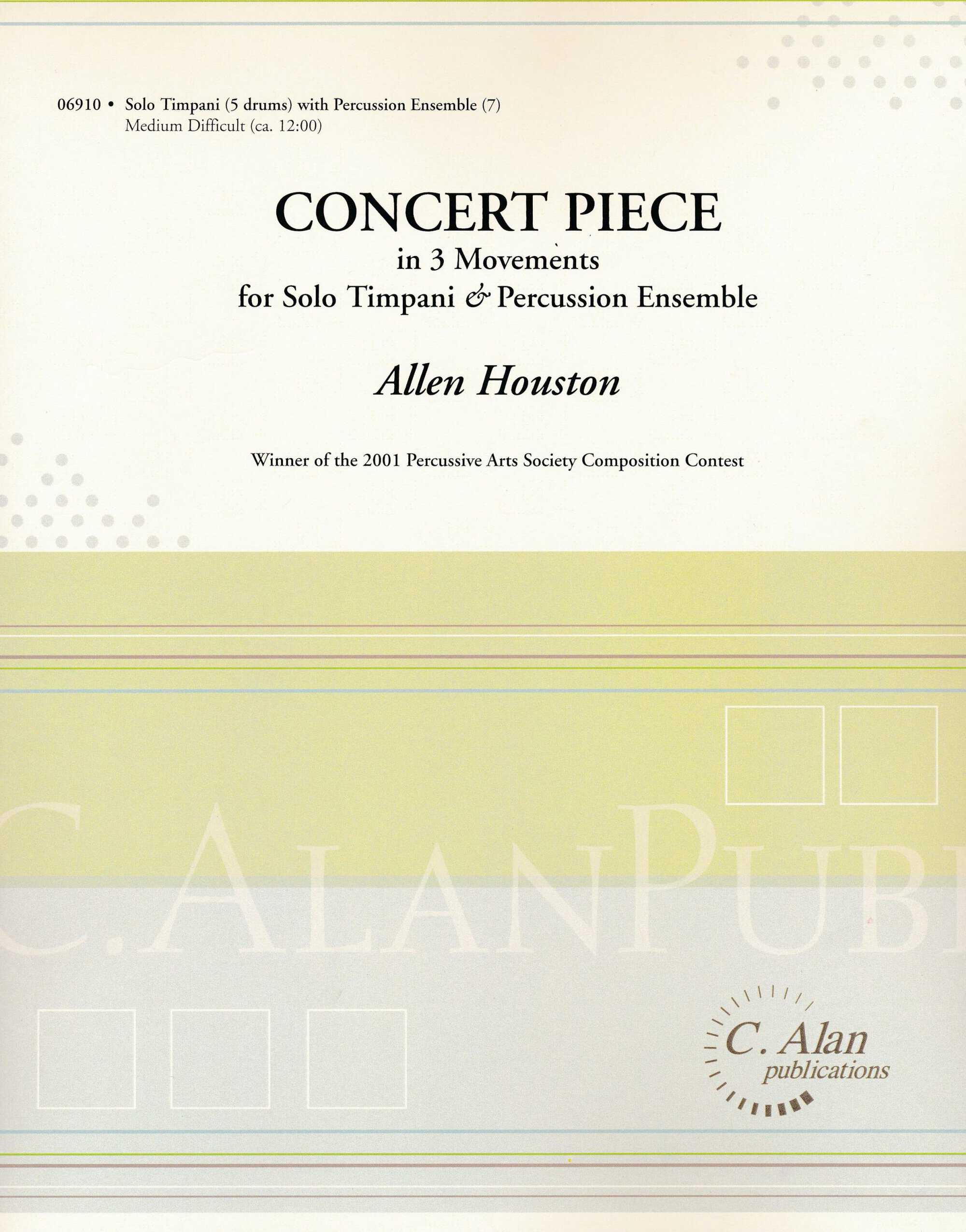 Concert Piece for Timpani and Percussion Ensemble by Allen Houston