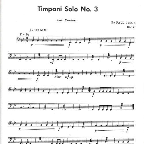 Timpani Solo No. 3 by Paul Price