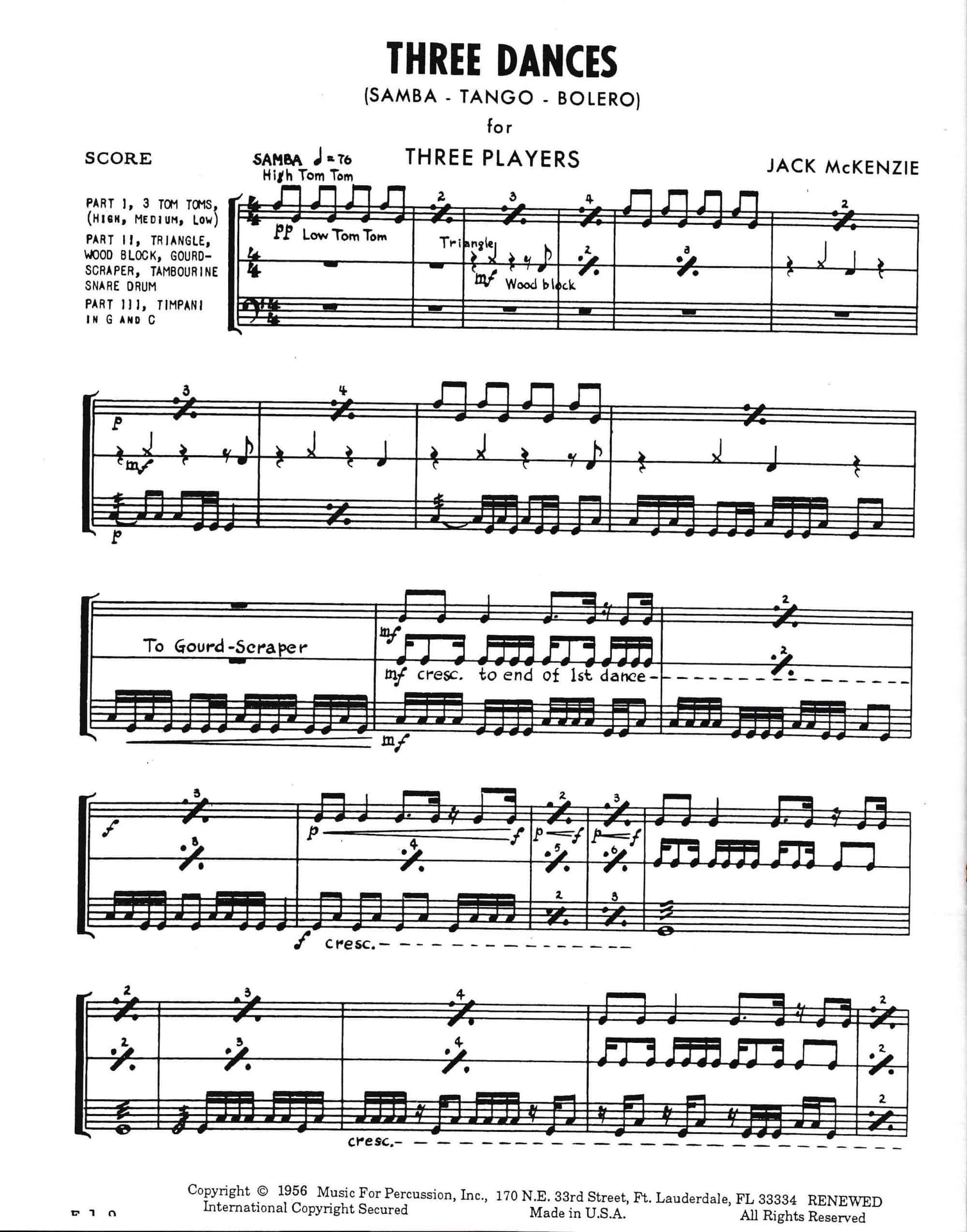 Three Dances by J. H. McKenzie