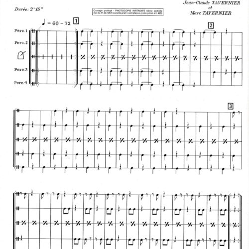 Cinq Ensembles de Percussion - Formul 4