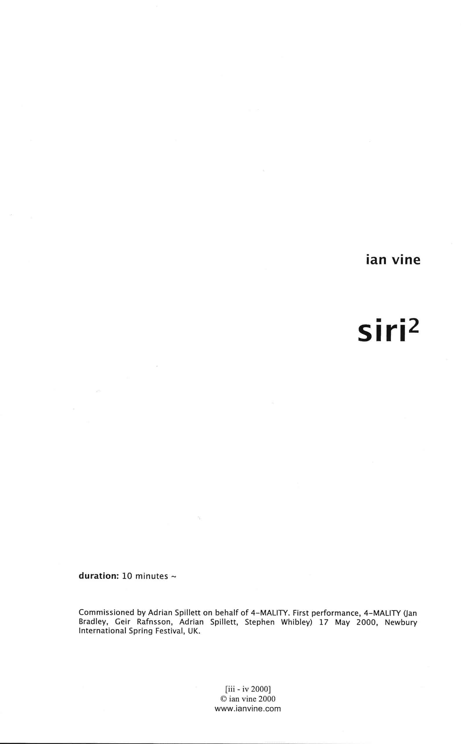 Siri 2 by Ian Vine