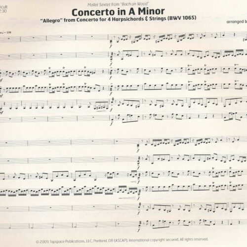 Concerto in A Minor by Bach arr. Brian Slawson