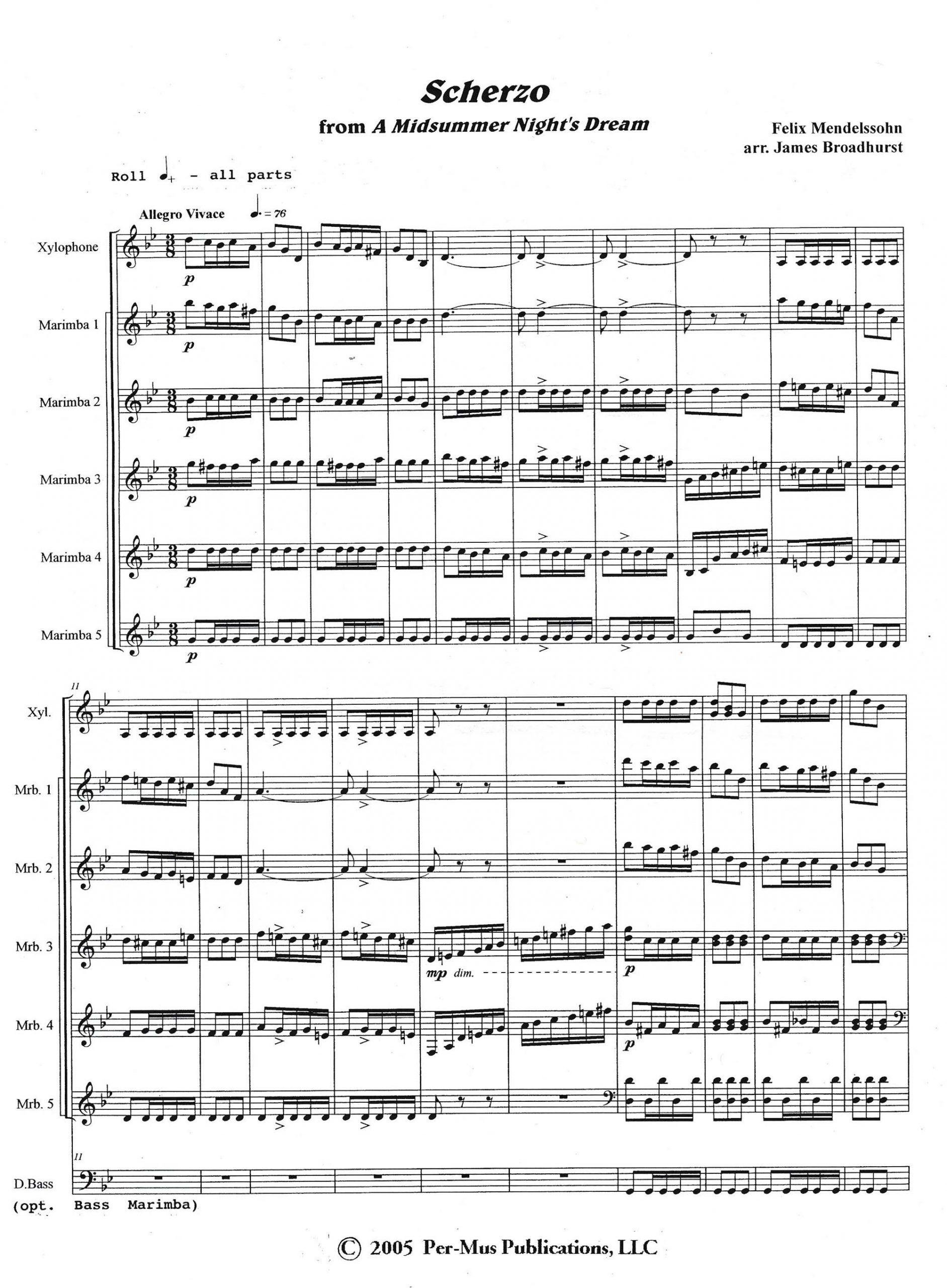 Scherzo from A Midsummer Night's Dream by Mendelssohn arr. James Broadhurst