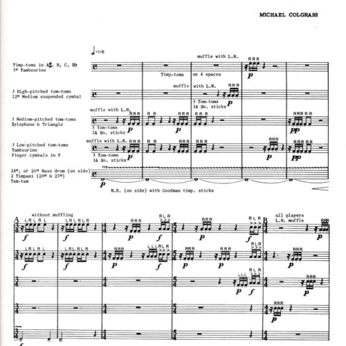 Chamber Piece For Percussion Quintet by Michael Colgrass
