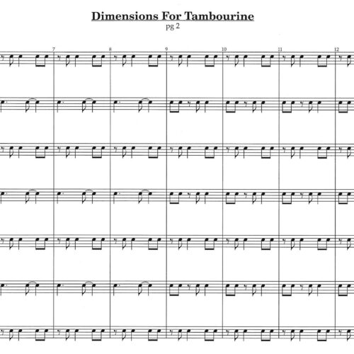 Dimensions for Tambourine