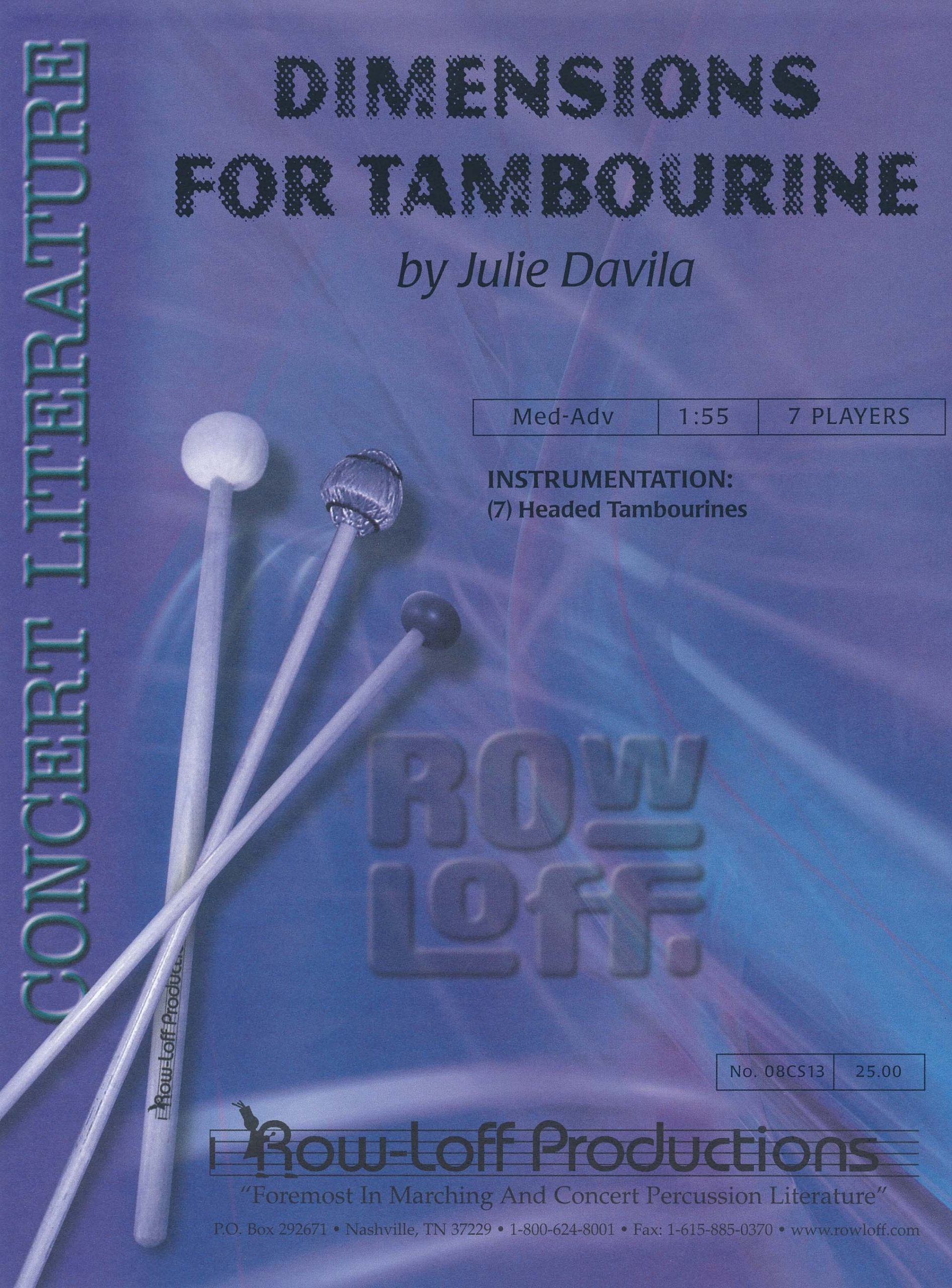 Dimensions for Tambourine