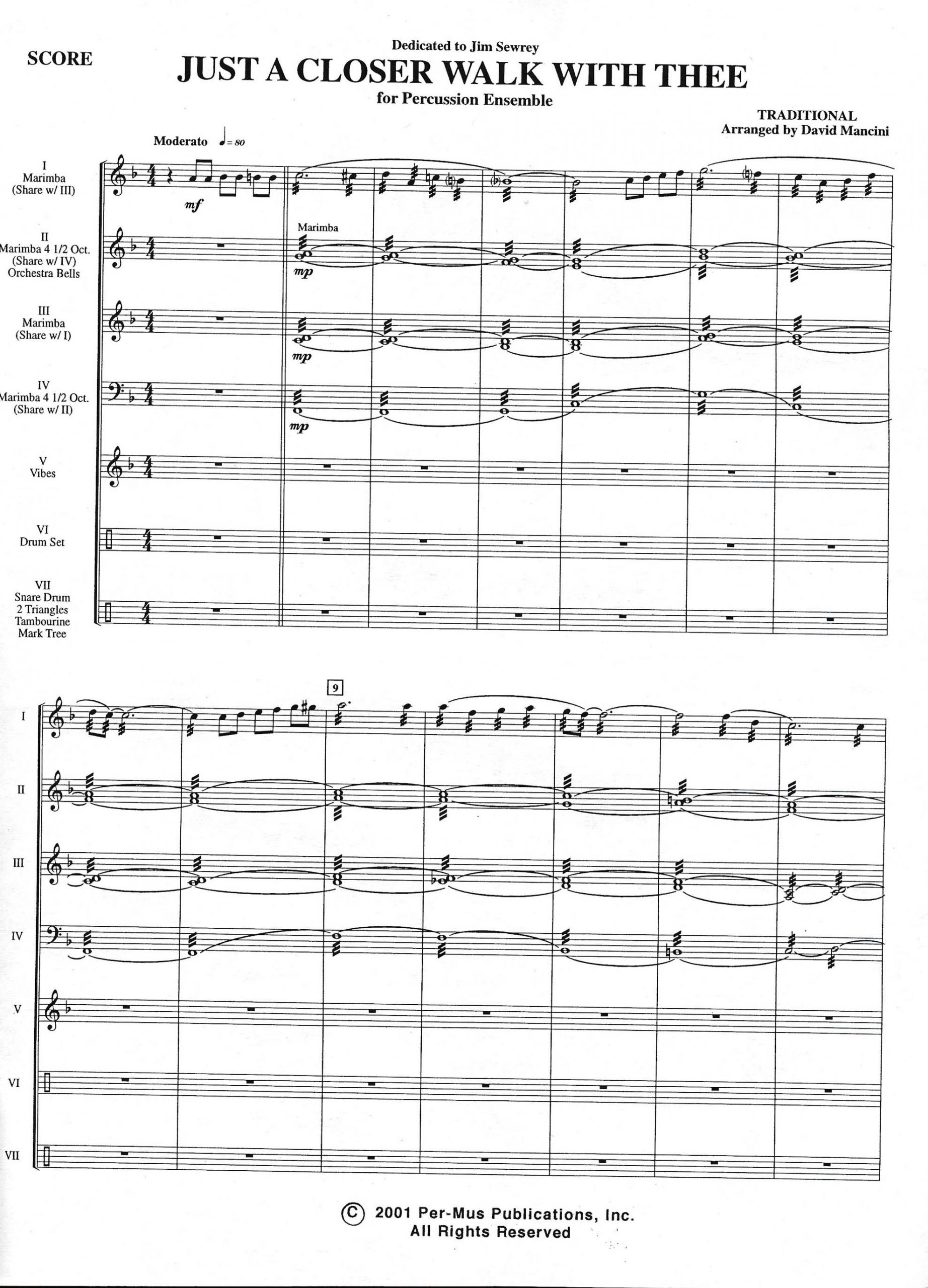 Just a closer walk with thee arr. David Mancini