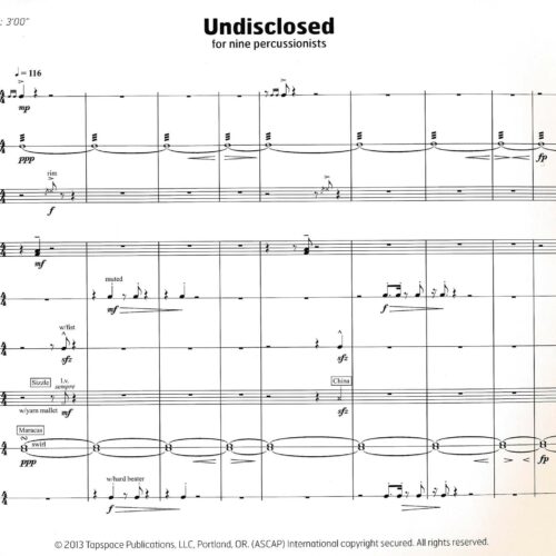 Undisclosed by Chad Heiny